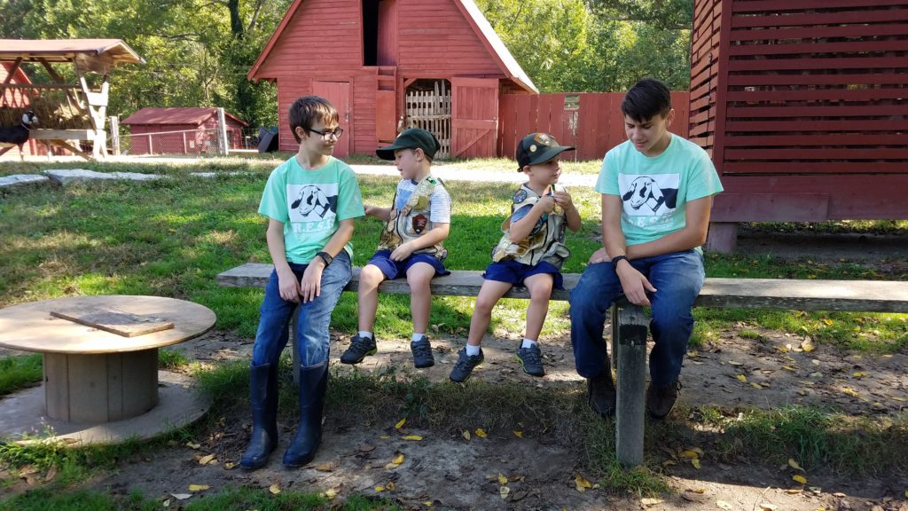 Carl Sandburg Home National Historic Site children at goat barn